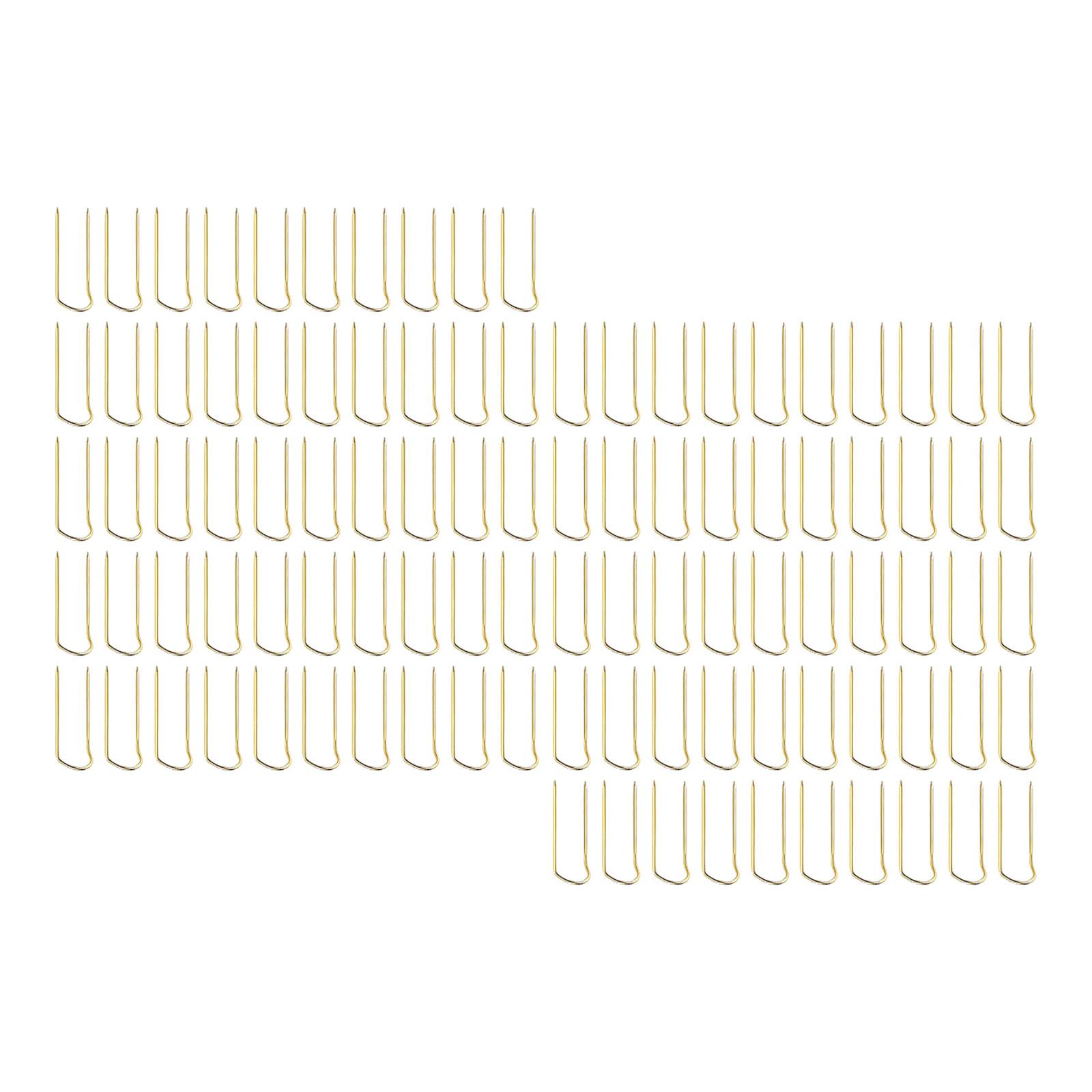 Magideal - Alfileres De Costura Para Alfileres En U De Tela Para La Elaboración De Alfileres De Acolchado Multiusos De Acero De 0,9 Pulgadas, Alfileres En Forma , Aureato 100 Piezas