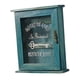 thumbnail image 2 of Llavero Para Pared 6 Ganchos Con Puerta Rústico Para Casa Sótano Entrada Azul, 2 of 5