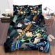 thumbnail image 1 of Demon Slayer Tanjiro Vs Emmu Artwork Quilt Duvet Cover Set Home Textiles 3-Piece Bedding Set, 1 of 5