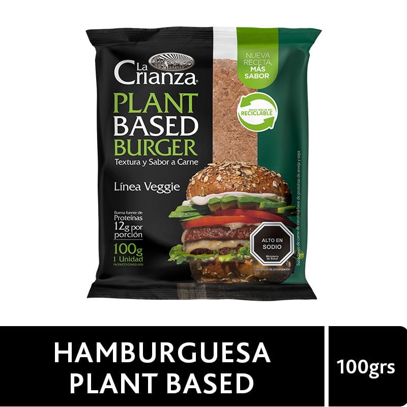 Hamburguesa Vegetal Plant Based 100 gr La Crianza