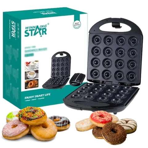 Leon Import - Donut Maker 16 Unidades Rosquillas Donas Dulces Fiestas Maquina Anti Adherente
