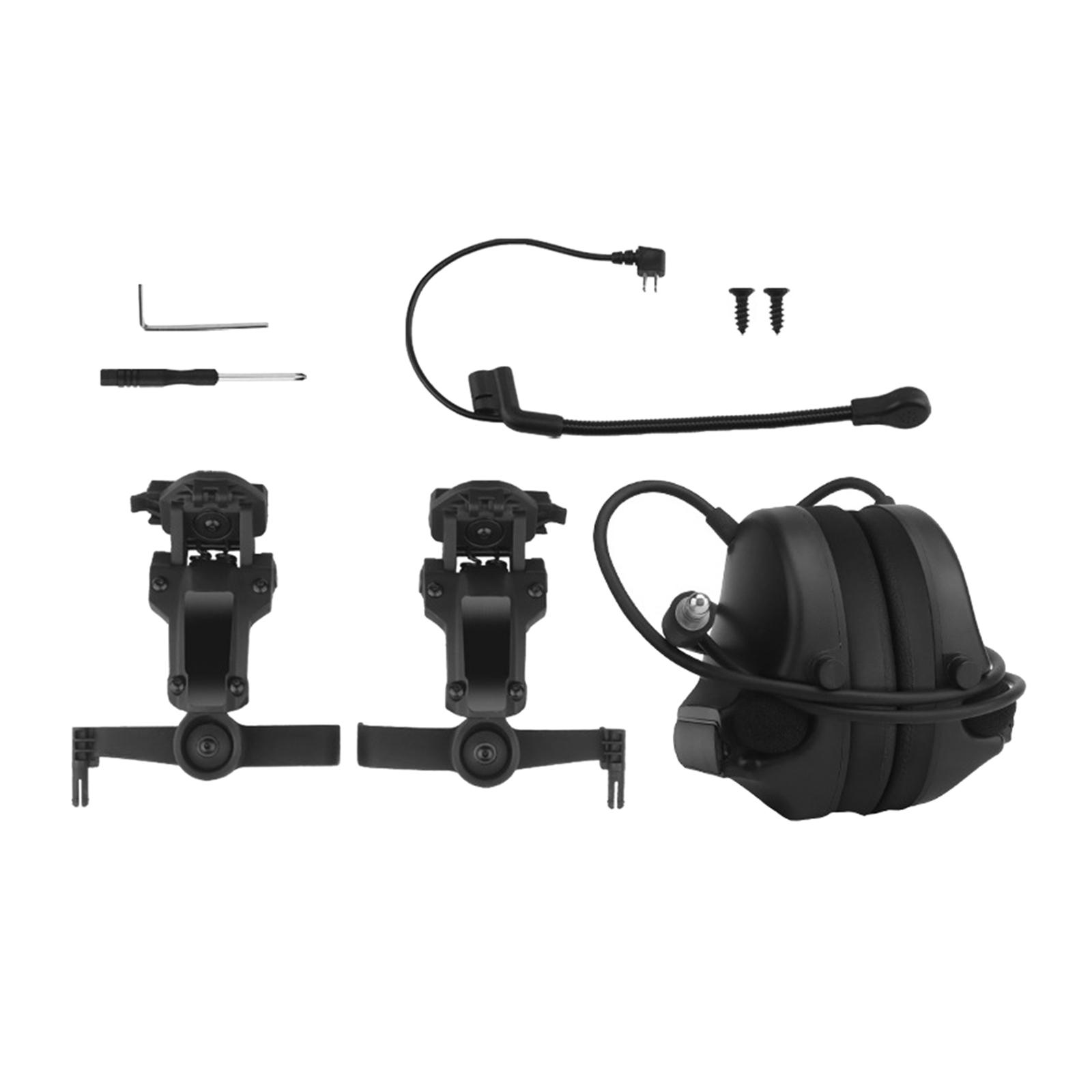 Magideal - Orejeras Para Auriculares, Cómodos, Resistentes, Ligeros, Protectores Auditivos, Auriculares De Caza Para Disparar, Actividades De Caza, Siega , Negro