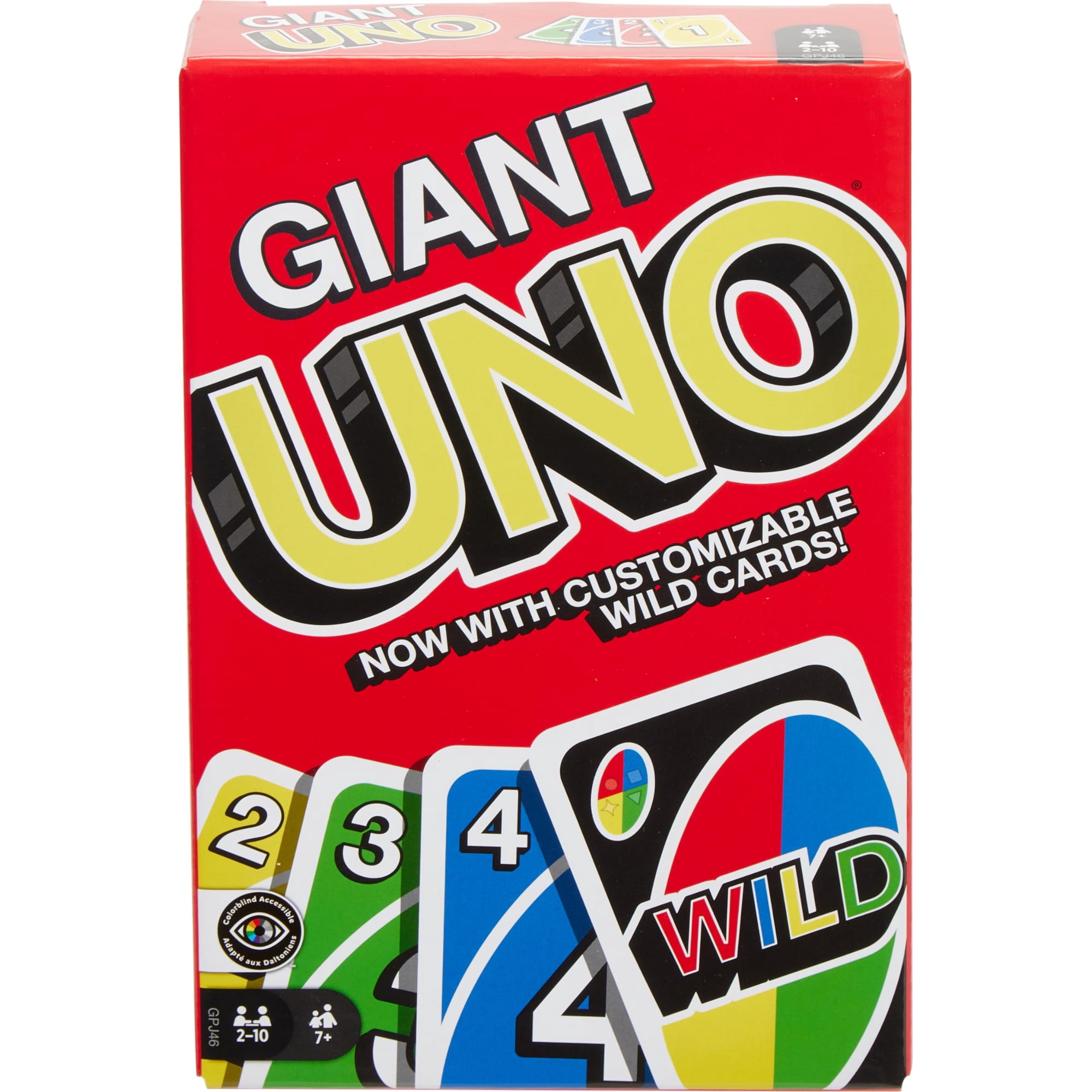 Juego De Cartas Mattel Games Giant Uno Official Para Niños Y Adultos