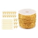 thumbnail image 4 of Cadena De Clip De Papel Dorado Cadenas De Cable De Latón Para La Fabricación De Joyas De Collar De Bricolaje, 4 of 5