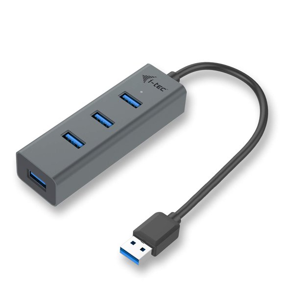 HUB USB i-tec Metal USB 3.0 de 4 puertos para Windows macOS Android