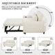 thumbnail image 2 of 57.48" Pull-out Sofa Bed Convertible Couch 2 Seat Loveseat Sofa Modern Sleeper Sofa with Two Throw Pillows and USB Ports for Living Room, Beige(Old Sku WF317760AAA), 2 of 3