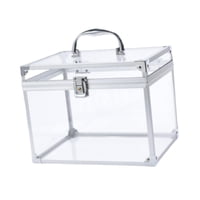 Ioensy - Estuche De Maquillaje Acrílico Transparente Con Forma De Corona, Estuche Para Cosméticos Para Tocador, Mostrador Transparente