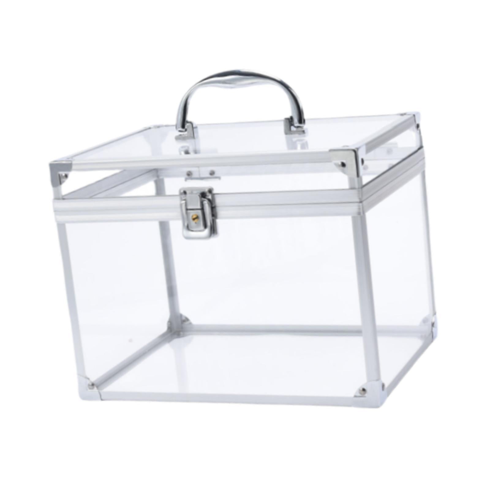 Ioensy - Estuche De Maquillaje Acrílico Transparente Con Forma De Corona, Estuche Para Cosméticos Para Tocador, Mostrador Transparente