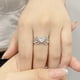 thumbnail image 2 of Anillos de Aniversario de Boda con Moño de Moda para Mujer, Anillo de Compromiso de Eternidad con Brazo Dividido de CZ, Anillo de Aniversario de Plata Esterlina 925, Talla 6-9, 2 of 4