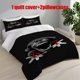 thumbnail image 1 of 3pcs Horror Museum Screaming Face Themed Printed Bedding Set Duvet Cover and Pillowcases, 1 of 5