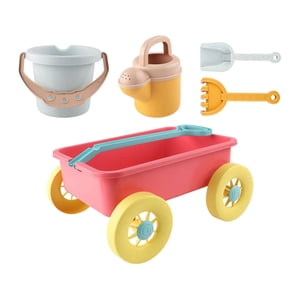 Bothyi - Carro De Juguete De Arena Para Regalo De Cumpleaños, Carrito De Juguete Para Playa, Color Rojo, 5 Uds.