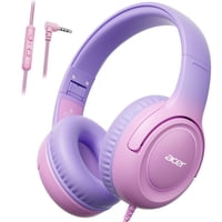 Auriculares Infantiles Acer 85/94Db Con Limitador De Volumen Plegable, Color Morado