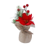 Magideal - De Navidad Artificial De Mesa, Adorno Navideño, Decoración Navideña, De Navidad Pequeño Para Dormitorio, Fiesta, Sala De Estar, Chimenea Flor