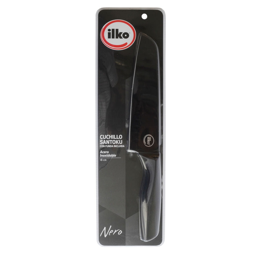 Ilko Cuchillo Santoku 18 Cm Acero Inox Nero