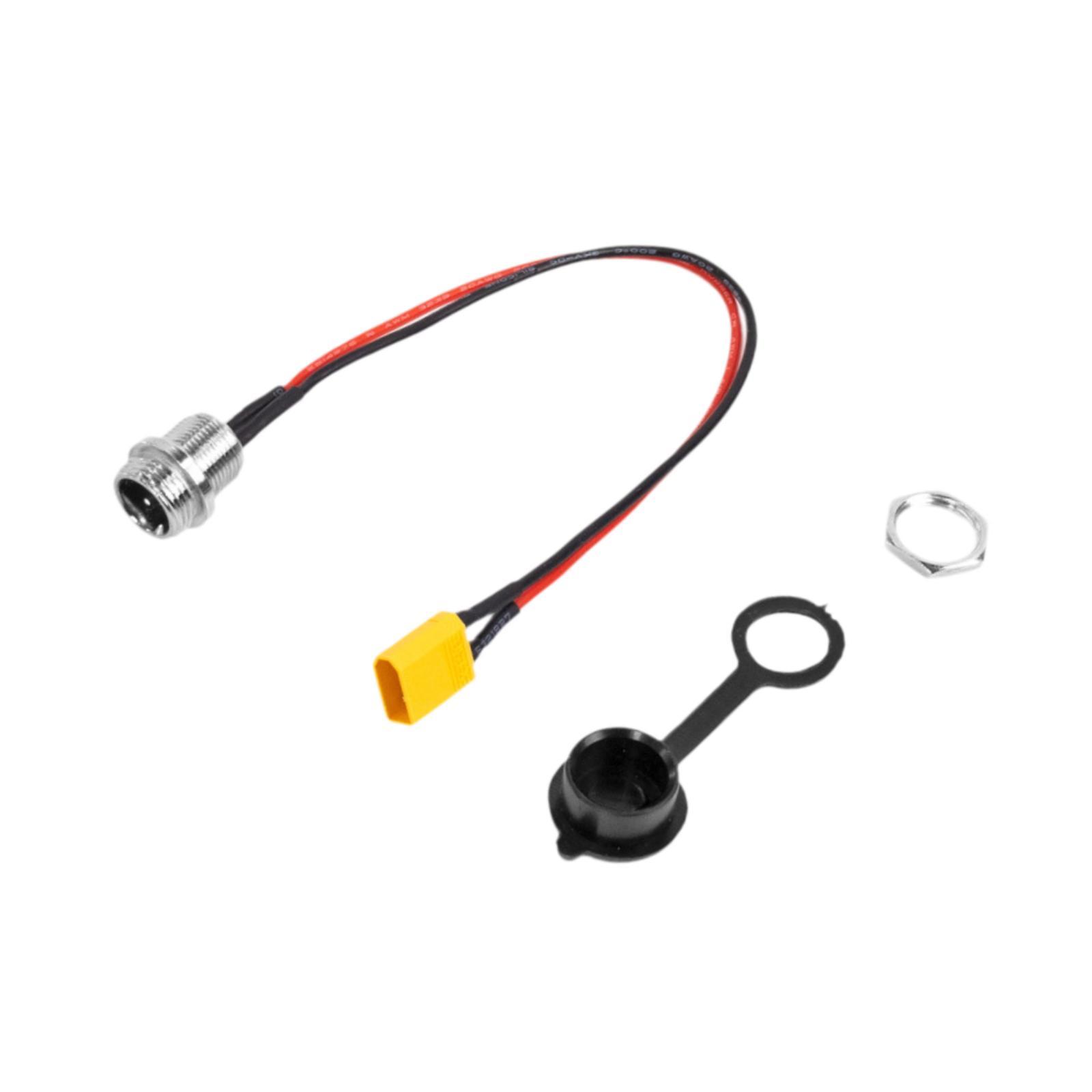 Magideal - Puerto De Carga Para Patinetes Eléctricos, Adaptador De Conector De Carga, Fuente De Alimentación, Accesorio Fabricado En Material Pp Duradero Y Con 3 Pines, Para E-Bi Xt30