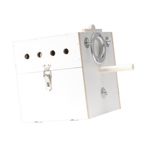 Ioensy - Jaula Colgante De Madera Para Nido De Loros, Para Cacatúas, Conures, Pájaros Pequeños Y Medianos, Color Blanco