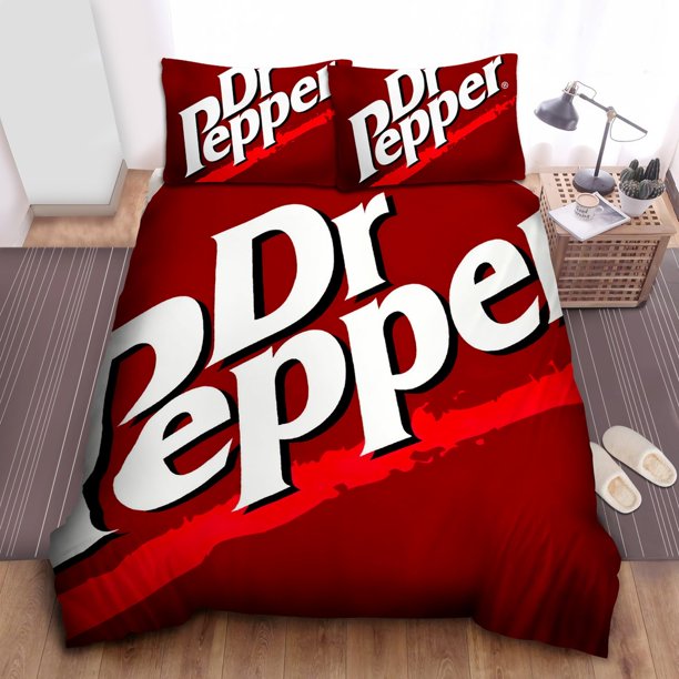 Dr Pepper Logo Duvet Cover: Duvet Cover, Bed Sheets, Bedding Set Spread3-Piece Bedding Set (1 Duvet Cover + 2 Pillow Shams)