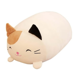 Magideal - Lindo Juguete De Almohada De Peluche, Almohada De Animales De Peluche, Cómoda, Decoración Del Hogar Para Decoración De Escritorio De Fiesta De Oficina Gato Beige