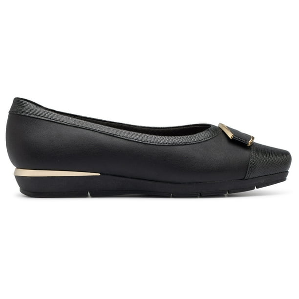Zapato Mujer Dorado/Negro Fernanda Piccadilly