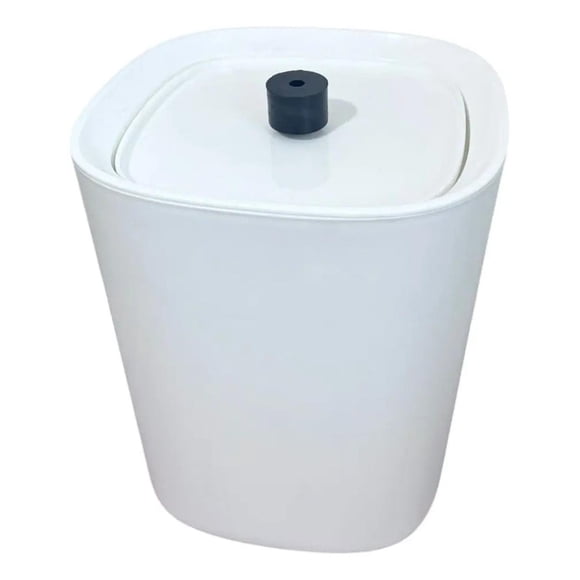Basurero Papelero Plástico Baño Tapa Vaivén Deco blanco