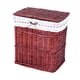 thumbnail image 1 of Ropa de cestería de lavandería cesta de canasta de lavandería con bolsa de revestimiento canasta de ratán tejido para la sala de estar para la guarder Rojo Marrón, 1 of 5