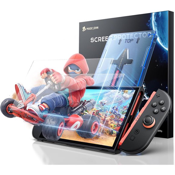 MAGIC JOHN Protector de pantalla para Nintendo Switch 2, instalación sencilla
