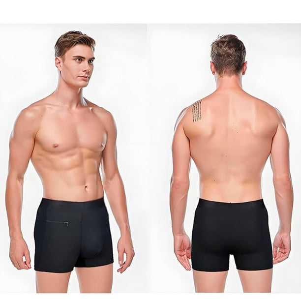 Traje De Baño Lycra Hombre Deportivo Natación Bolsillo Tipo Brasil 335