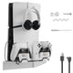 thumbnail image 1 of Soporte de pared con estación de carga compatible con PS5 y PS5 Slim, cargador de pared de carga rápida para controladores DualSense y Edge, 1 of 10