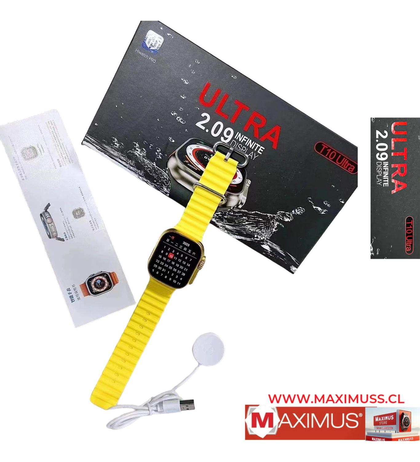 Universal - Reloj T10 Ultra Inteligente Smartwatch Amarillo