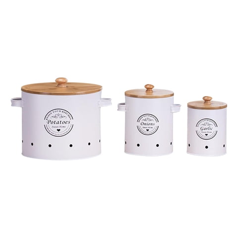 Magideal - Recipiente Para Almacenamiento De Patatas, Cebolla, Ajo, Contenedor De Almacenamiento De Verduras, Fácil De Limpiar, Recipiente Fresco Para Despensa,