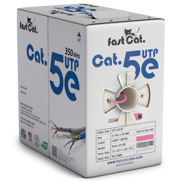 Cable Ethernet Cat5e fast Cat. 305 m 24 AWG 350 MHz CMR