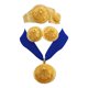 thumbnail image 1 of 4x Conjunto De Joyas Collar Brazalete Anillo Pendientes Elegante Para Boda Banquete Azul, 1 of 1