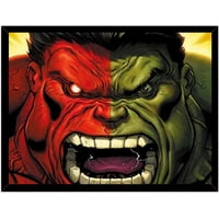 Genérico - Cuadro Decorativo Hulk Rojo Y Verde Medidas 30X40 Cm