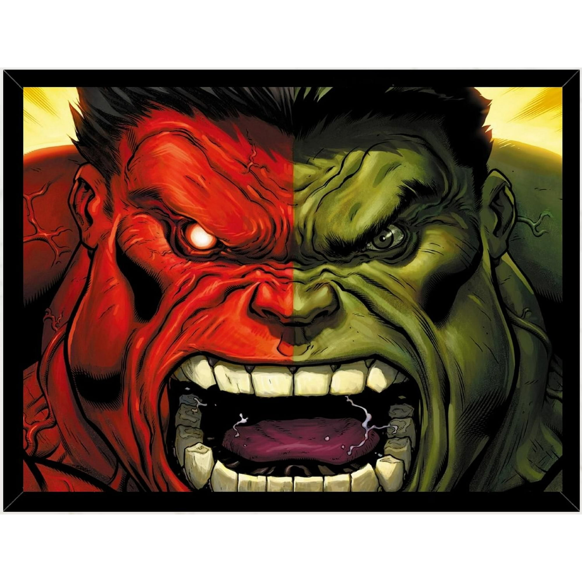 Genérico - Cuadro Decorativo Hulk Rojo Y Verde Medidas 30x40 Cm