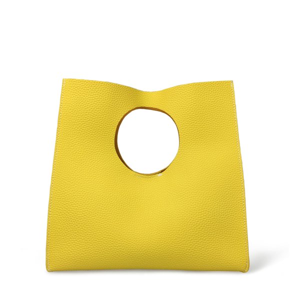 Bolso tote HOXIS 28x28x15 cm Amarillo de cuero PU
