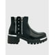 thumbnail image 5 of Botin punta redonda, con taco medio y cierres Negro, 5 of 5