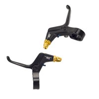 Magideal - Juego De 2 Palancas De Freno Para Niños De Fácil Instalación, Manija De Freno De Aleación De Aluminio, Palanca De Freno De Mano Para Reparación De Niños, Oro Negro