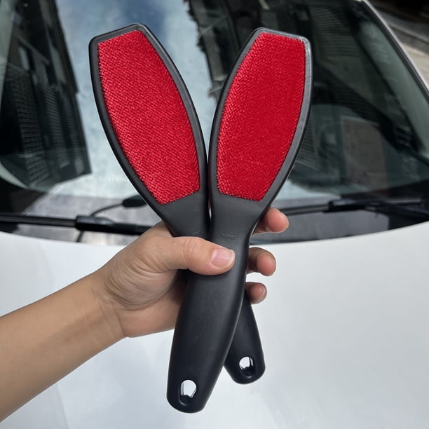 1pc/2pcs Suede Lint Brush Magic Lint Remover For Clothes, Double Sided Garment Brush, Soft Bristles, Portable Lint Trap Tool Remove Pet Hair, Lint, Or Dust From Carpet, Hats, Wool Suit, Suede Couch