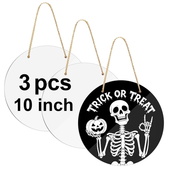 Perchas de puerta por sublimación GEKIXUTP, metal, círculo de 10 cm, 3 unidades