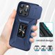 thumbnail image 3 of Funda Armada para iPhone 15 Pro con Tapa Deslizante y Soporte Magnético Giratorio Azul, 3 of 5