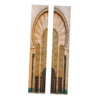 Bothyi - 2 Unids/Set Pegatinas De Puerta De Arte Musulmán Calcomanías De Porche Extraíbles Decoración De Ramadán B
