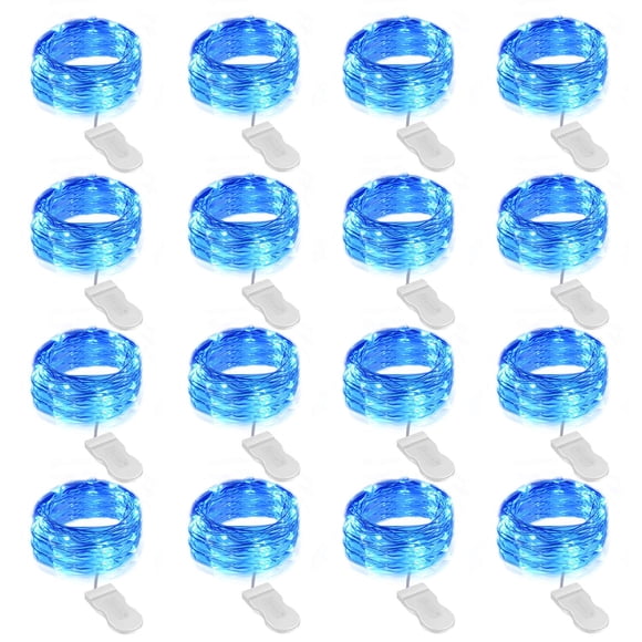 Batería azul Fairy Lights Onforu de 20 LED, 2 m, impermeable, paquete de 16