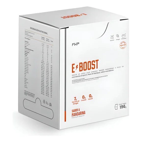 E-boost Energizante Natural Sabor Mandarina 0% Azúcar Fwp