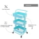 thumbnail image 3 of Carrito Organizador Azul Multiuso 3 Niveles Organizador de metal AZUL, 3 of 4