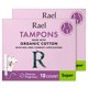 thumbnail image 1 of Tampones Rael con Aplicador Compacto de Algodón Orgánico Para Flujo Abundante 36 unidades, 1 of 9