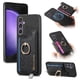 thumbnail image 1 of Funda Magnética para Samsung Galaxy S23 FE con Billetera y Anillo, Protector Resistente Negro, 1 of 5