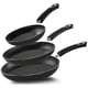 thumbnail image 1 of Juego de sartenes Utopia Kitchen antiadherentes de inducción, 3 unidades, gris y negro, 1 of 7