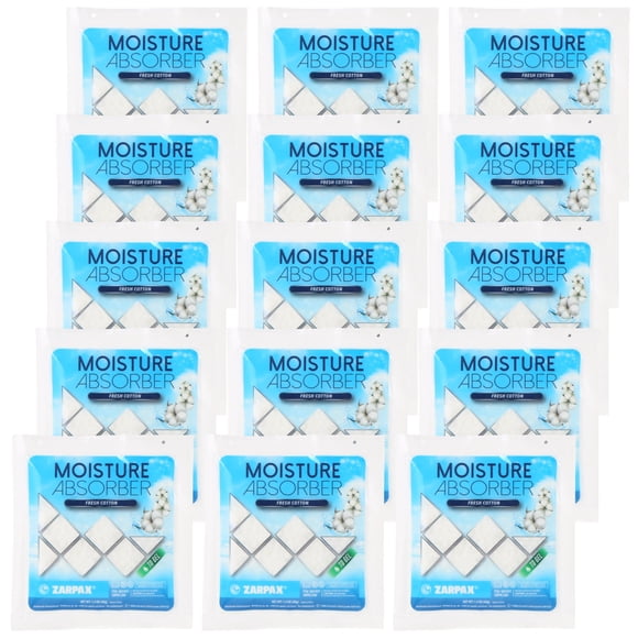 Juego de 15 bolsitas absorbentes de humedad Zarpax Fresh Cotton de 40 g