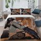 thumbnail image 1 of 3pcs Death Note Bedding Set Featuring a Print of Light Yagami And Misa Amane Along with Lucrem'S Story. Includes a Soft Duvet Cover And Two Pillowcases, 1 of 5