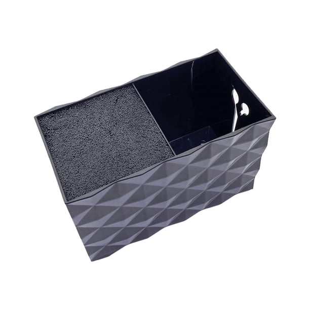 Maleta doble, salón profesional elegante tijeras de peluquería peines estuche de almacenamiento con Clip, soporte para accesorios de herramientas de p Negro